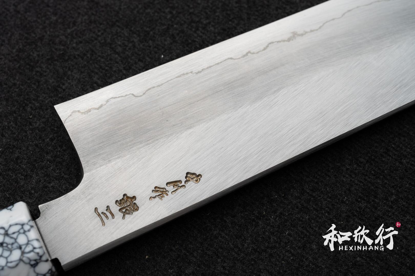 初心Hatsukokoro × 中川作銀三鋼本霞切付牛刀240mm